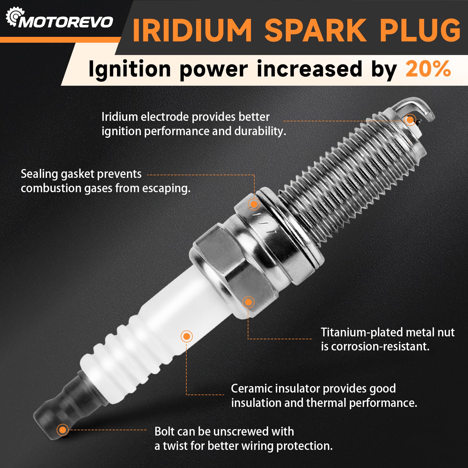 Motorevo ignition coil pack label and part number matching OE references for compatibility