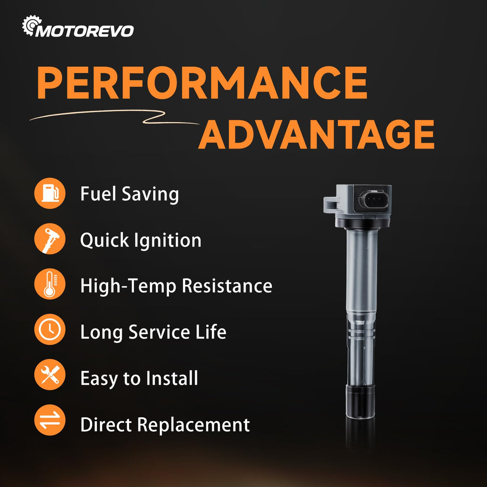 Motorevo ignition coil pack mounted in engine bay demonstrating direct-fit installation