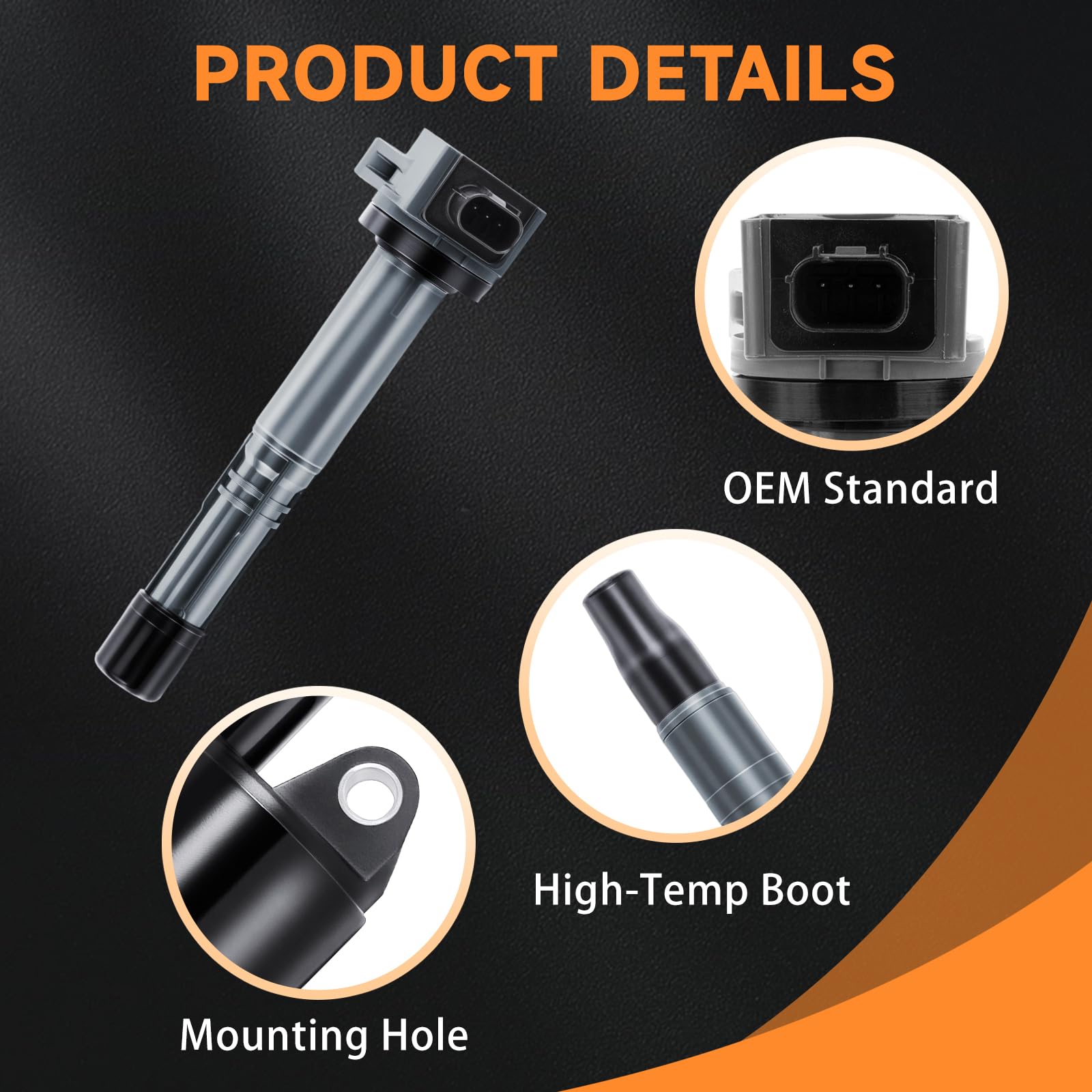 Motorevo ignition coil pack copper winding closeup highlighting improved conductivity
