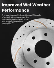 MOTOREVO rotor venting cross-section illustrating faster cooling benefit