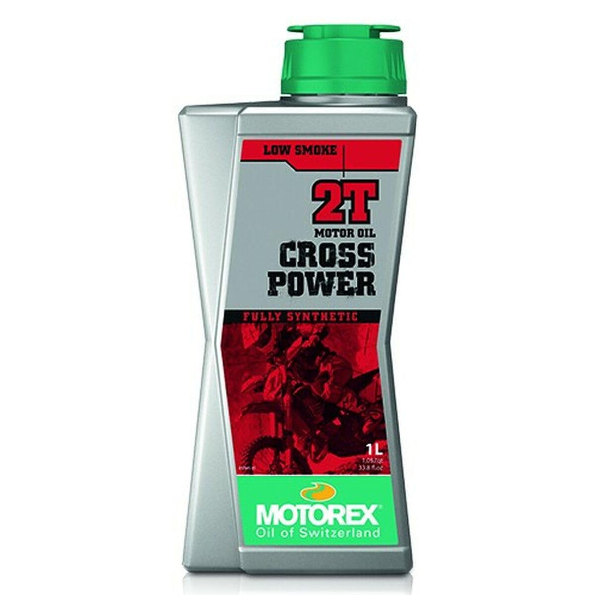 Motorex Cross Power 2T front label showing product identity and benefits
