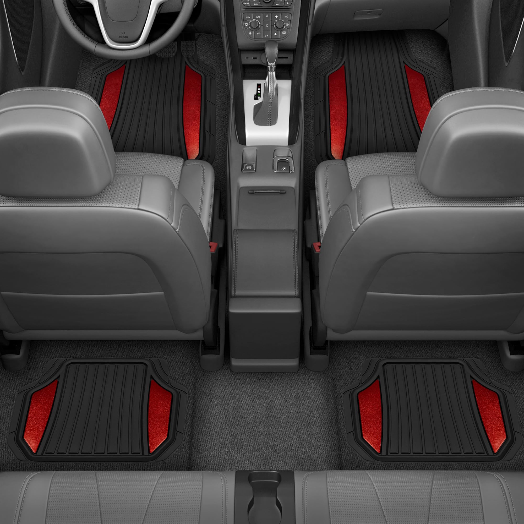 Motor Trend rear mats pair installed for extended floor coverage