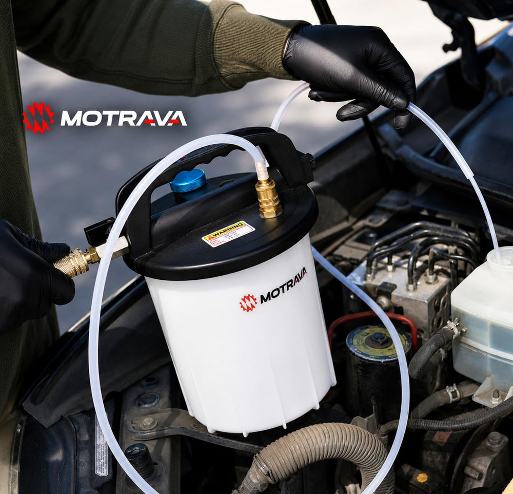MOTRAVA silicone hose connection showing chemical-resistant durability benefit
