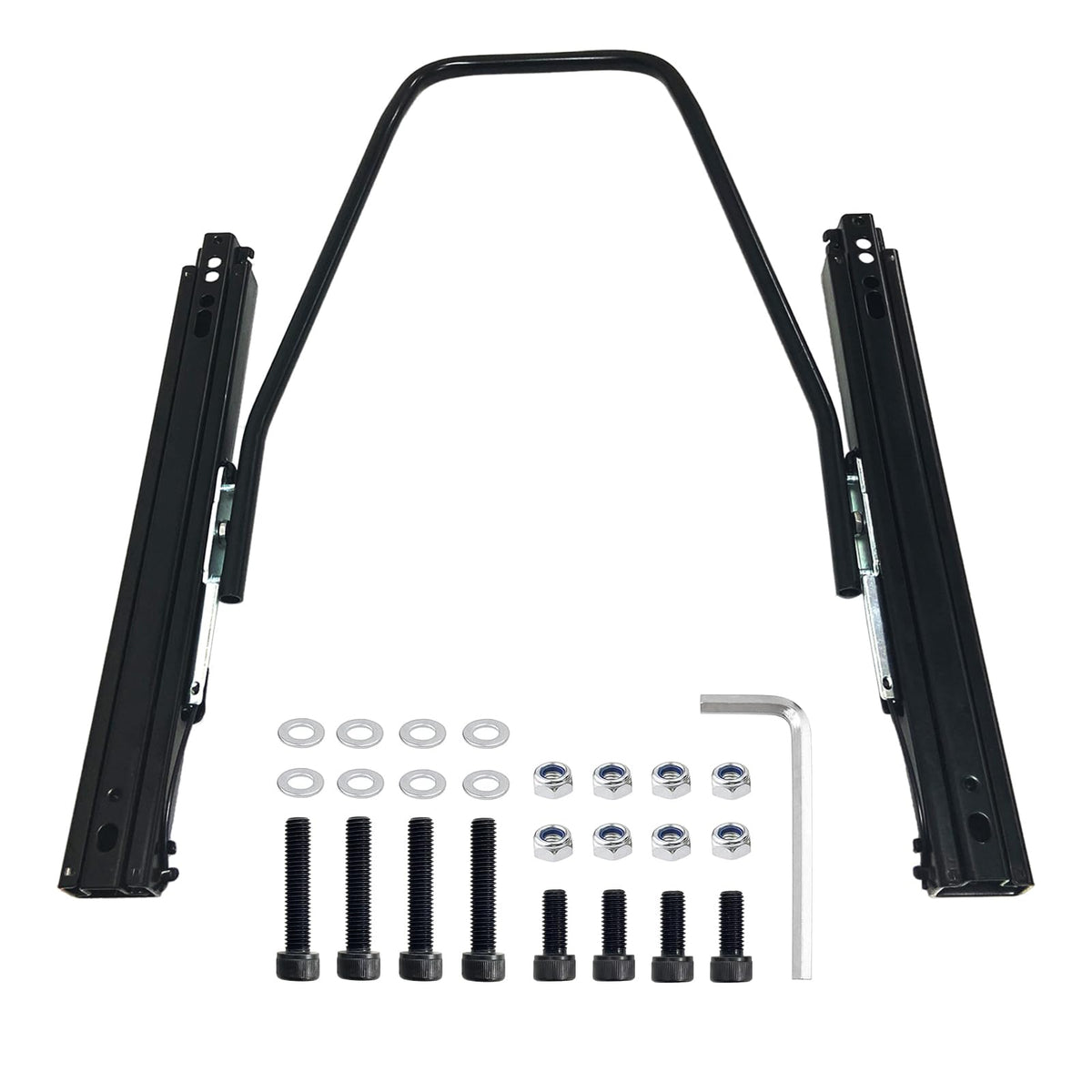 moyzxc front view of seat slider showing rail and overall shape for reliable adjustment