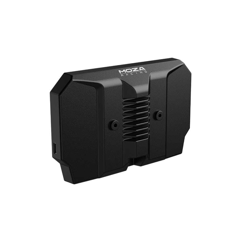 MOZA CM2 close-up of 16 RGB lights providing glanceable shift and alert cues