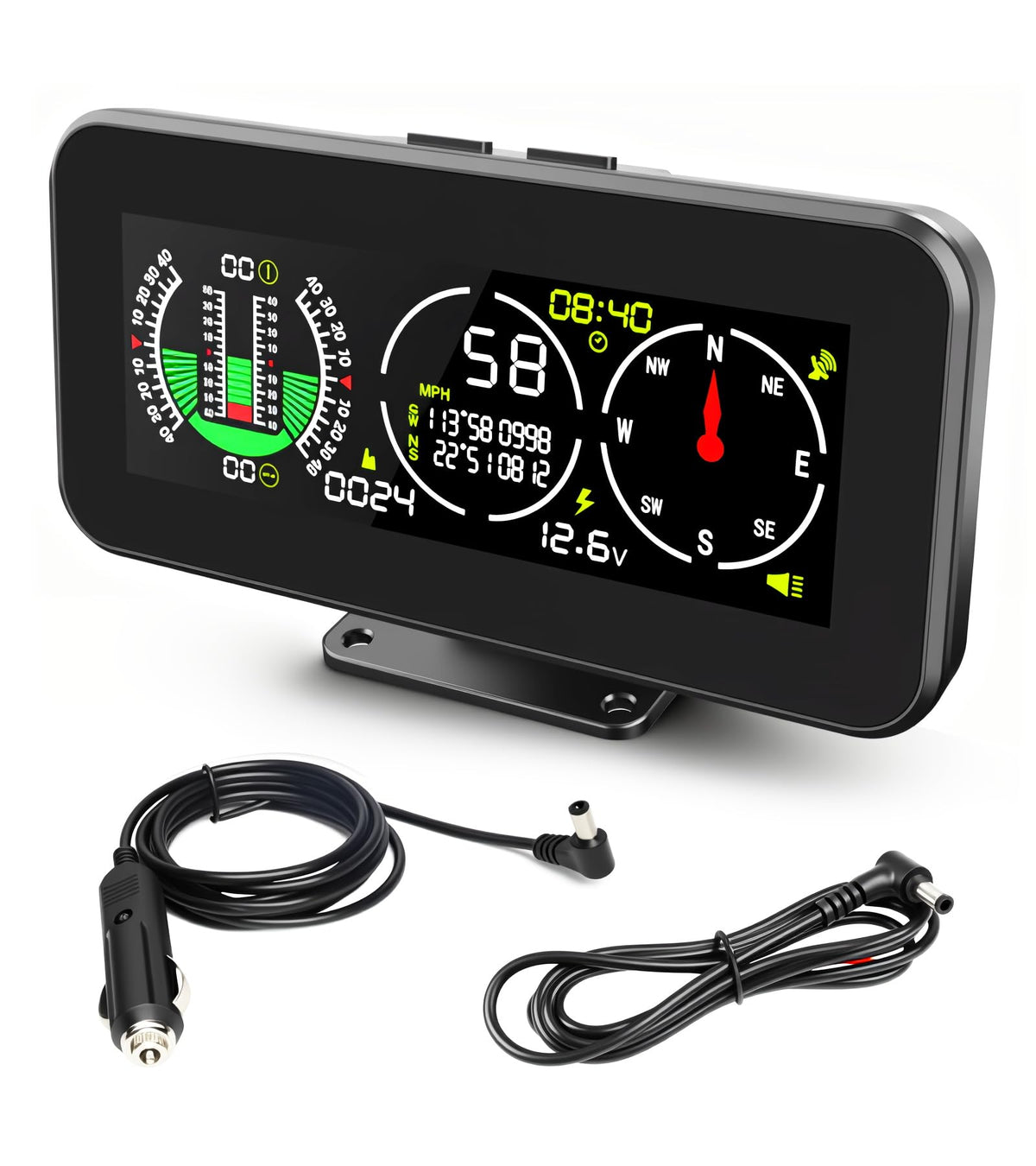 MR CARTOOL M60 front display showing speed and icons for quick glance benefit