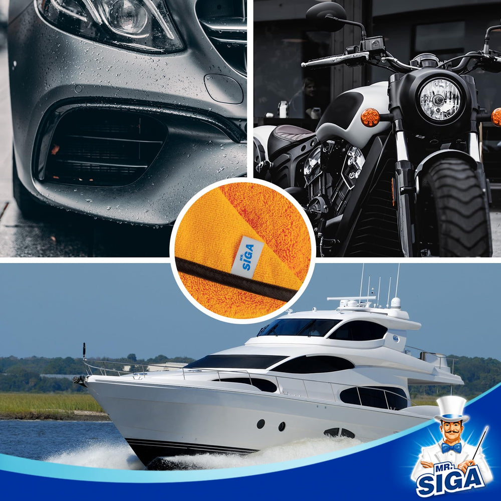 MR.SIGA towel drying car hood faster with no streaks