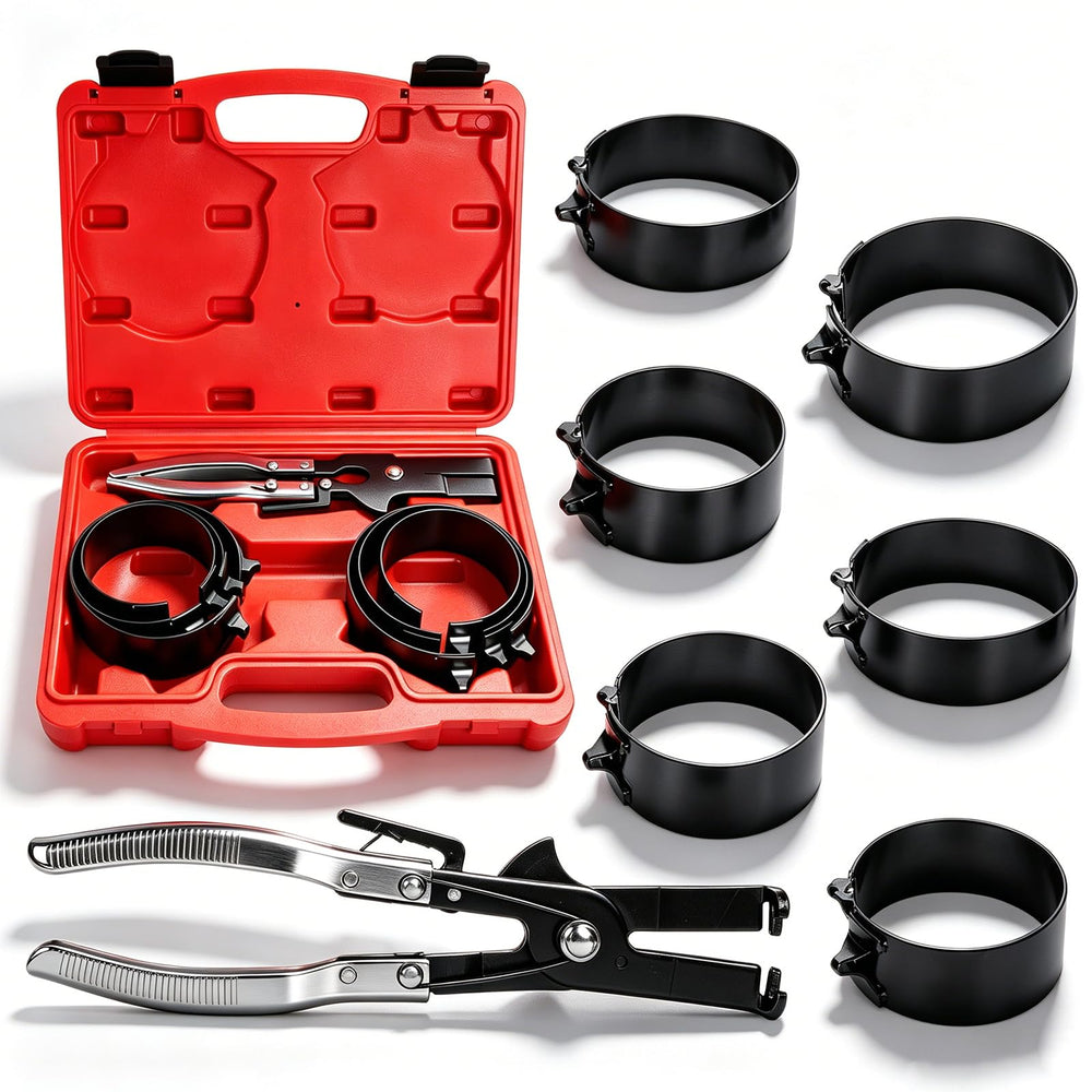 MR CARTOOL front packaging showing complete 7-piece compressor kit and case for easy transport