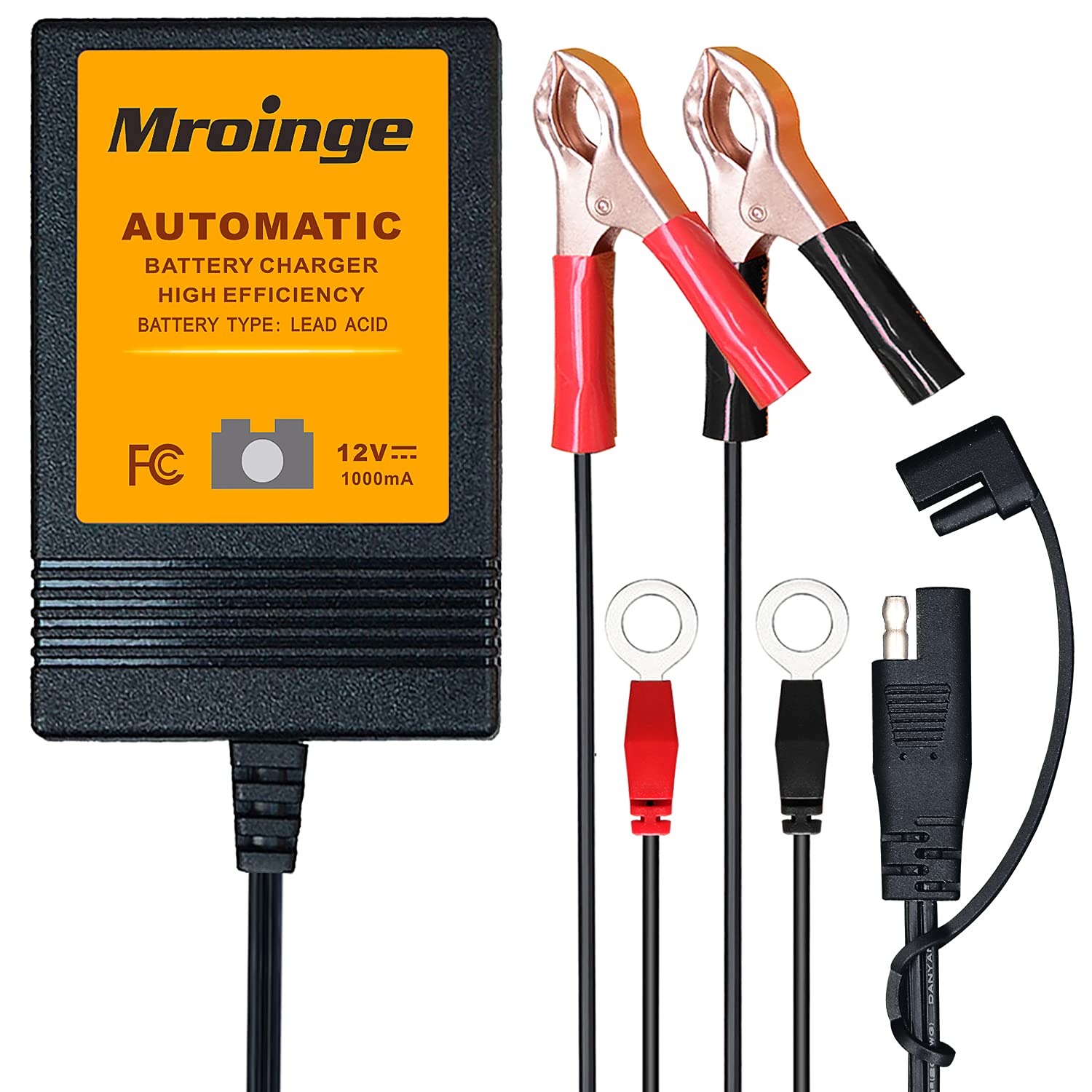 Mroinge charger front view showing compact design and easy mounting benefit