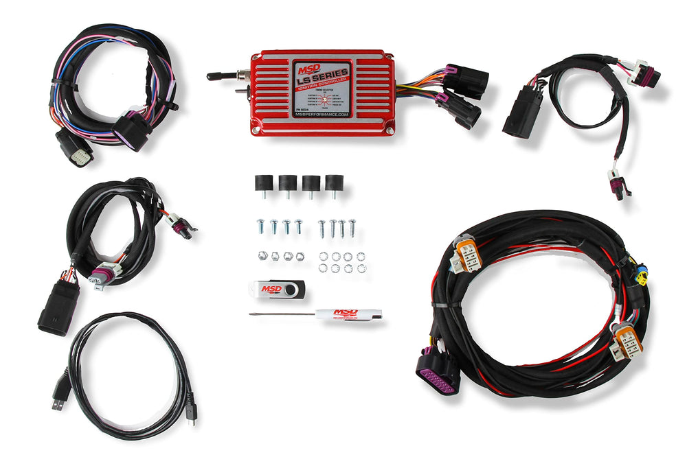 MSD 6014 front view red ignition box showing compact design and easy mounting
