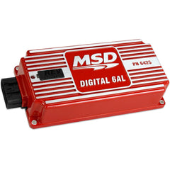 MSD 6425 front view showing red case and mounting, reliable ignition control