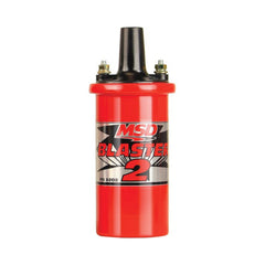 MSD blaster 2 front view shows red housing and label for reliable performance