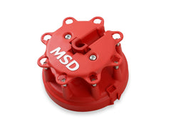 MSD cap and rotor installed in engine bay demonstrating straightforward replacement benefit