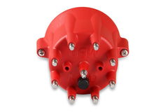 MSD cap and rotor installed in engine bay demonstrating easy replacement benefit