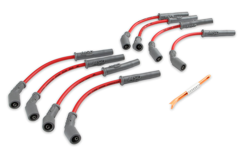 MSD wires installed in engine bay demonstrating clean routing and function