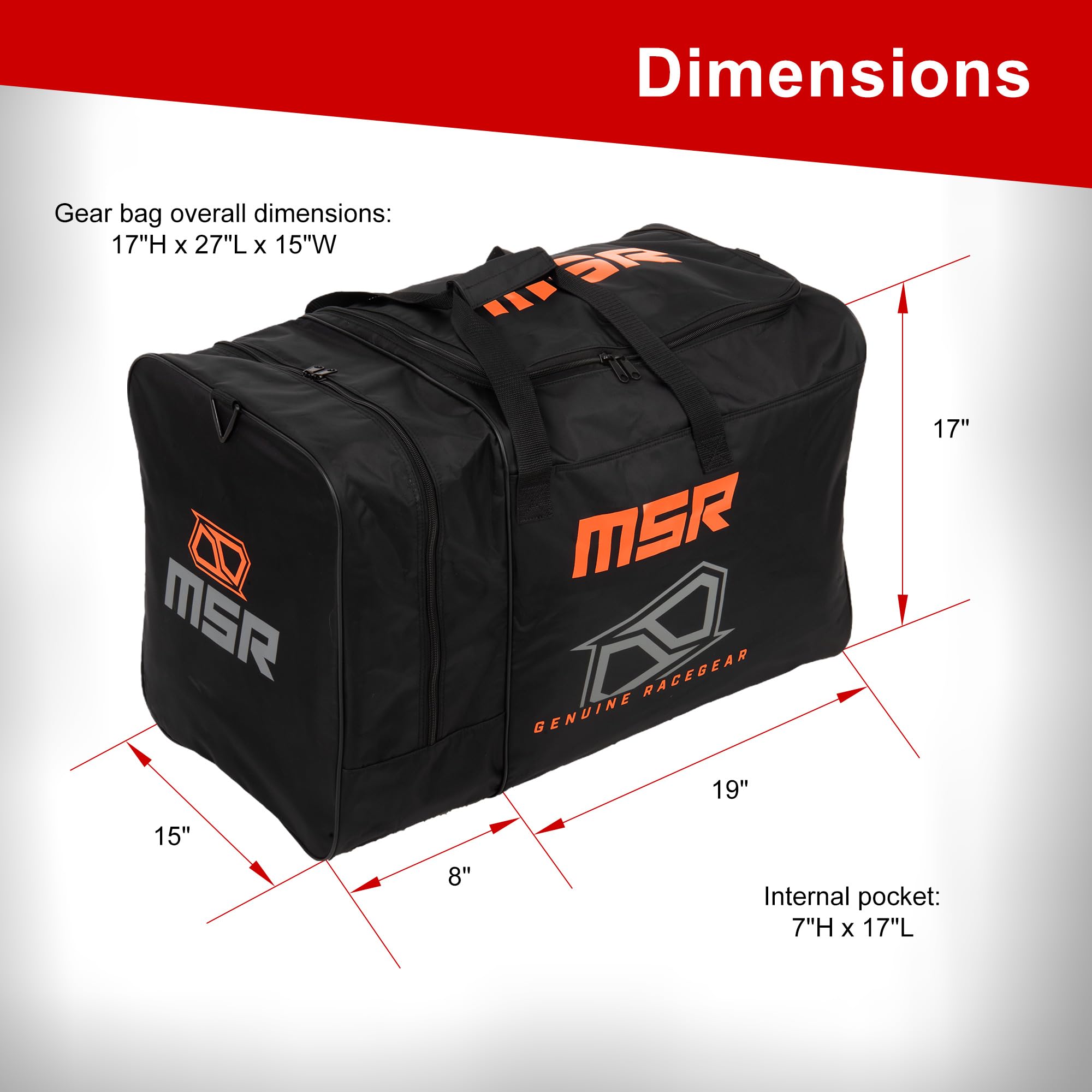 MSR gear bag next to helmet showing size and capacity comparison