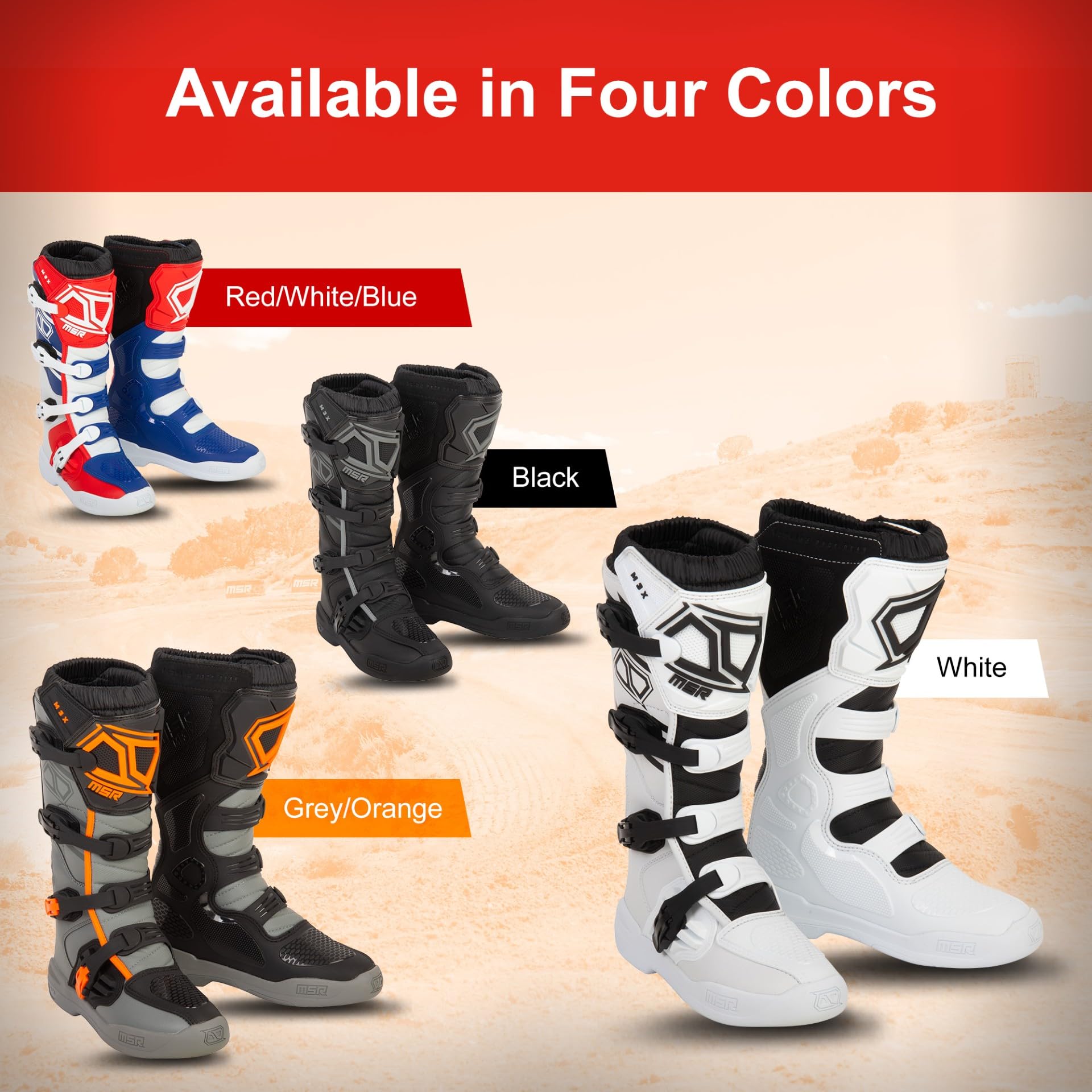 MSR M3X ankle padding detail providing extra comfort and impact absorption