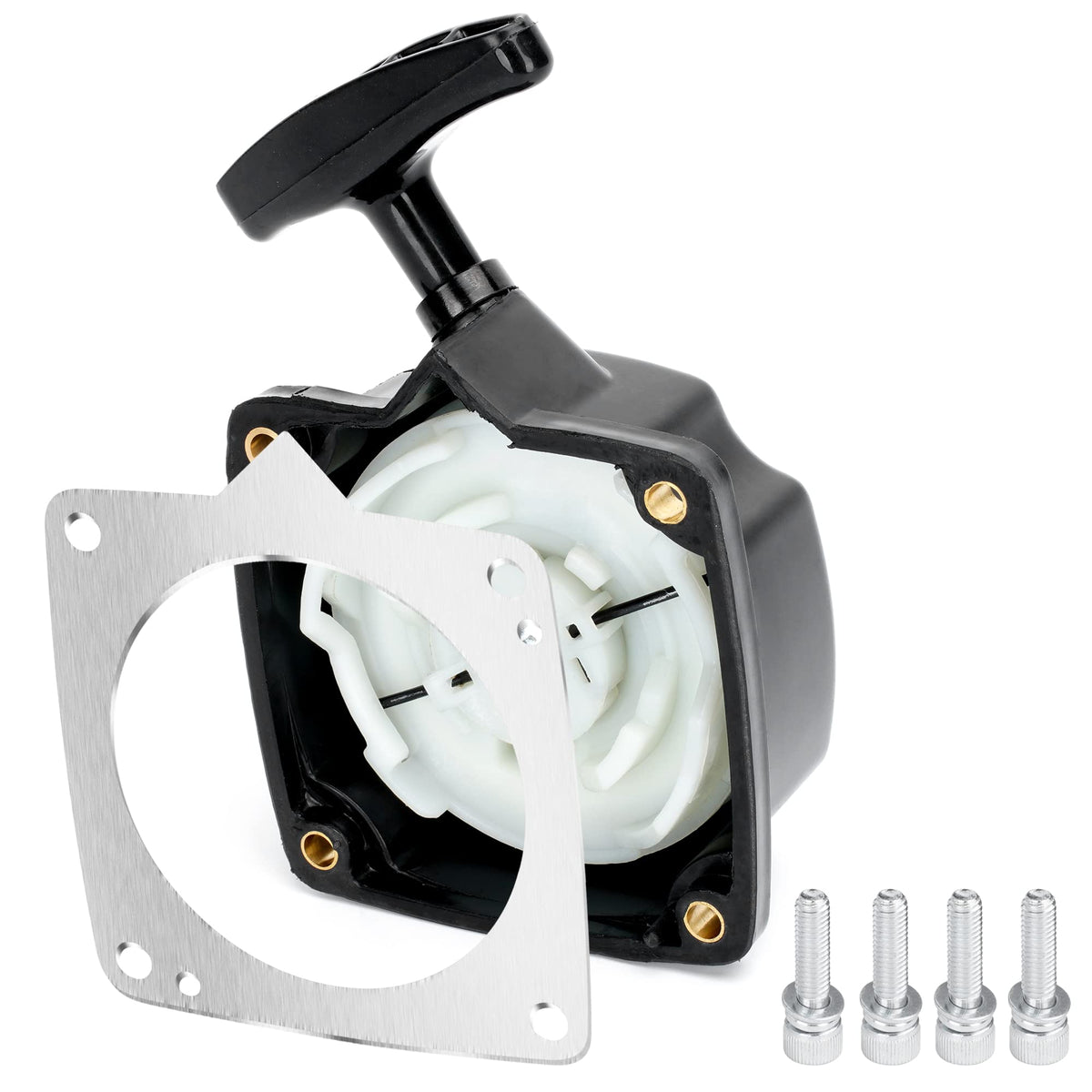 MTATCN front view of pull starter showing mounting points and durable housing for reliable restarts