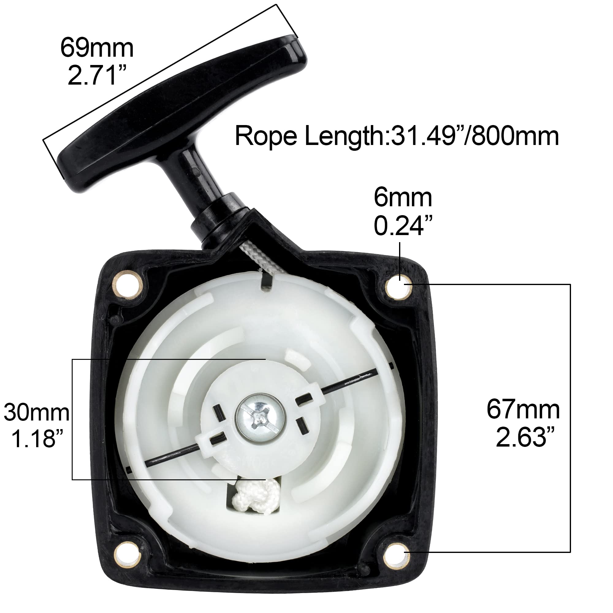 MTATCN close-up of upgraded recoil spring highlighting stronger rewind and longer life