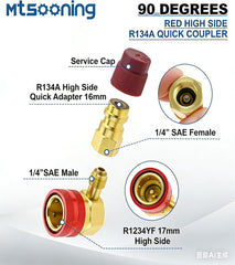 Mtsooning arranged red and blue adapters for easy color-coded use