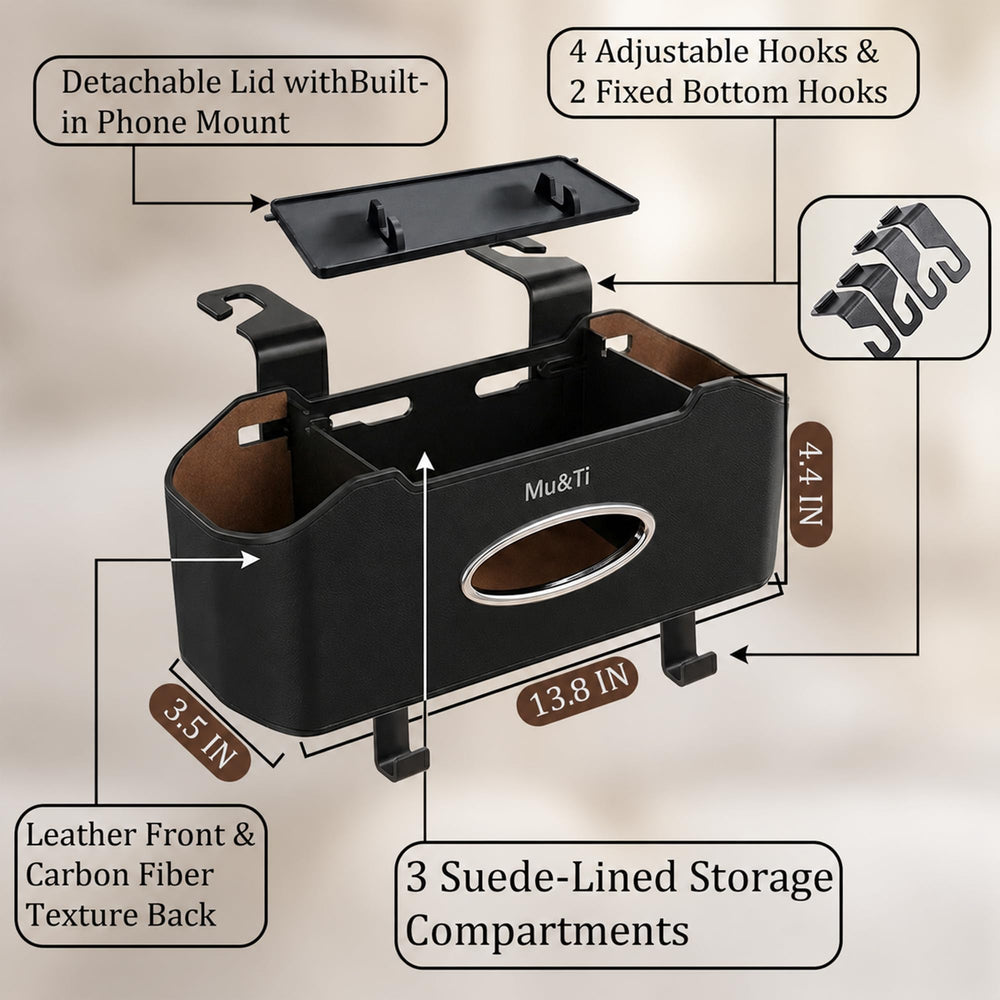 Mu&Ti tissue pocket detail with easy one-hand access to tissues