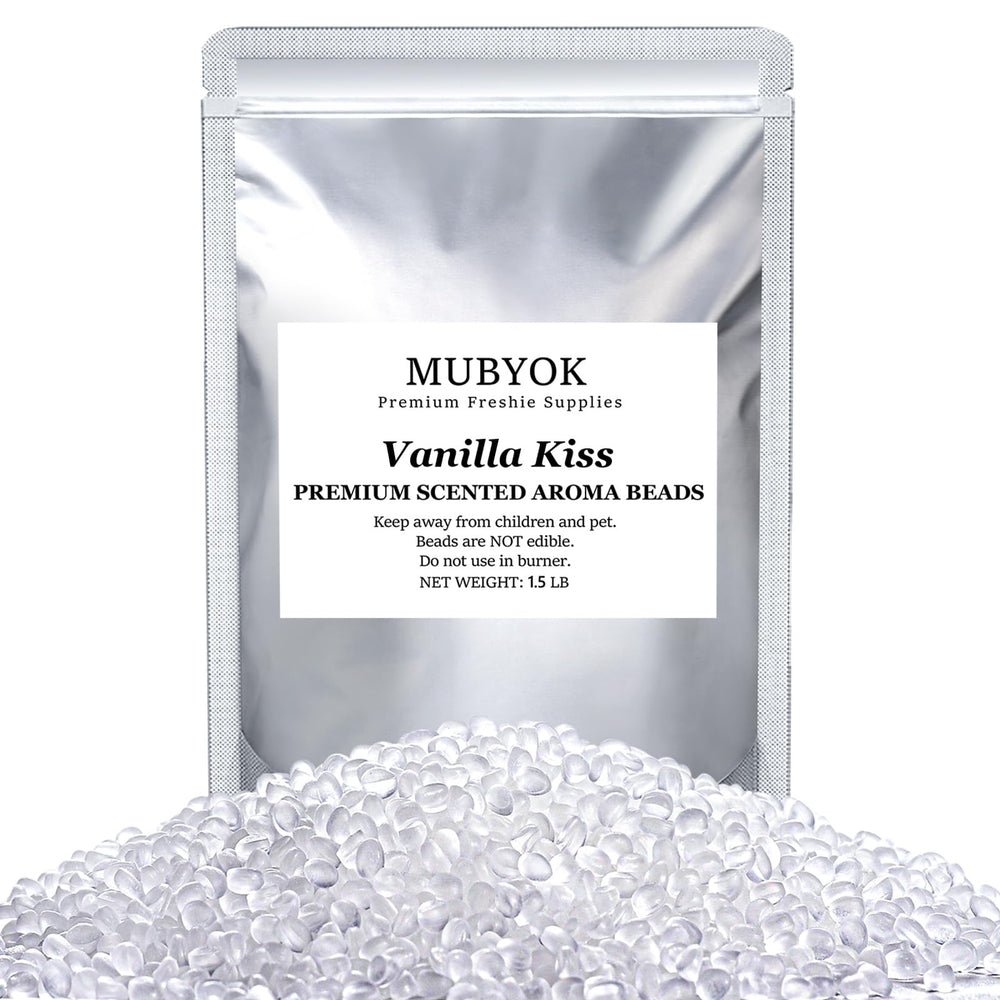 MUBYOK front packaging showing sealed pouch and product weight, clear storage benefit