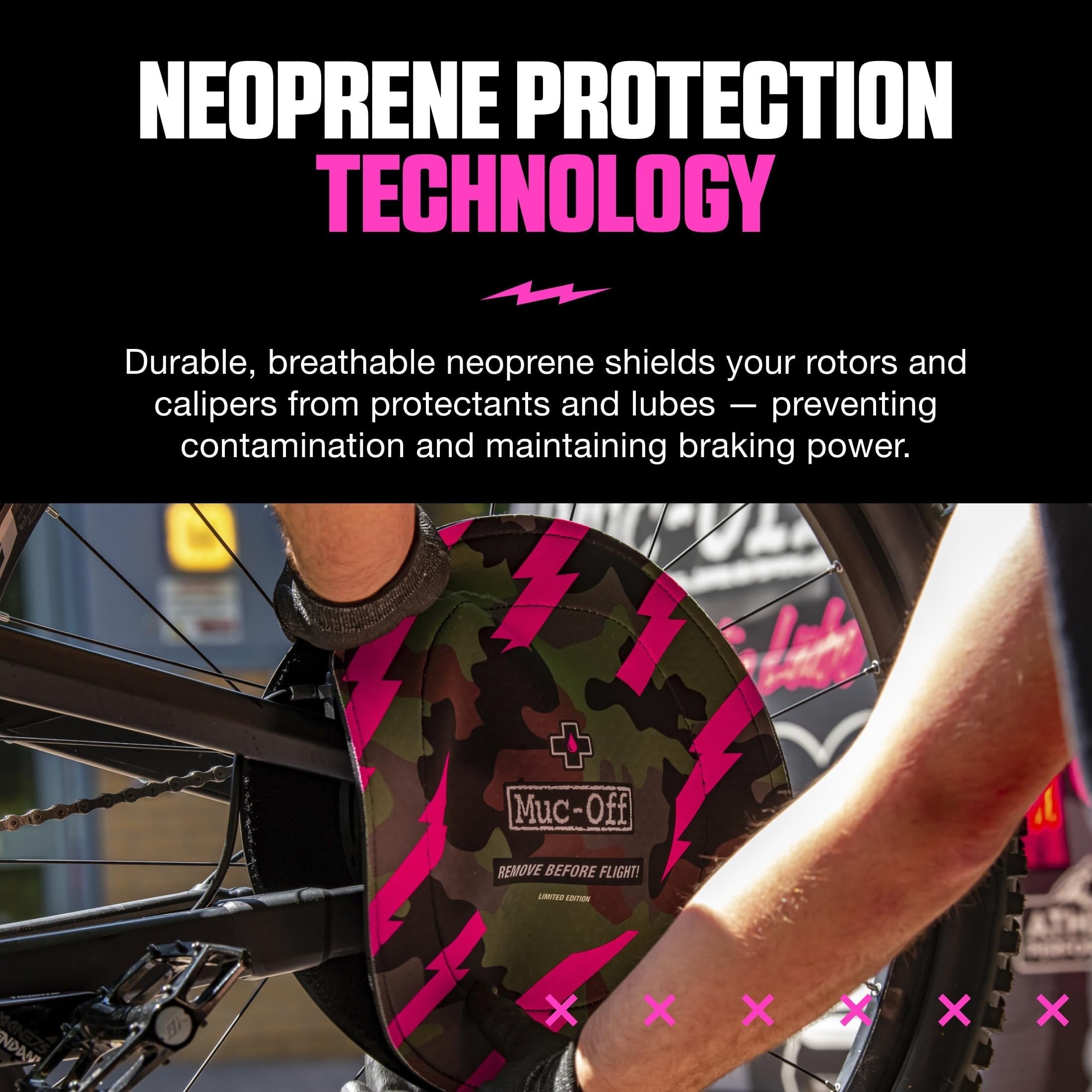 Muc-Off neoprene texture detail highlighting durable washable material