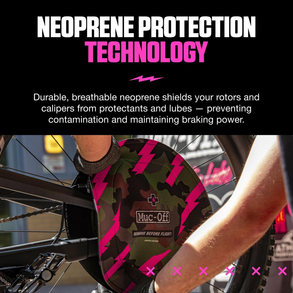 Muc-Off neoprene texture detail highlighting durable washable material
