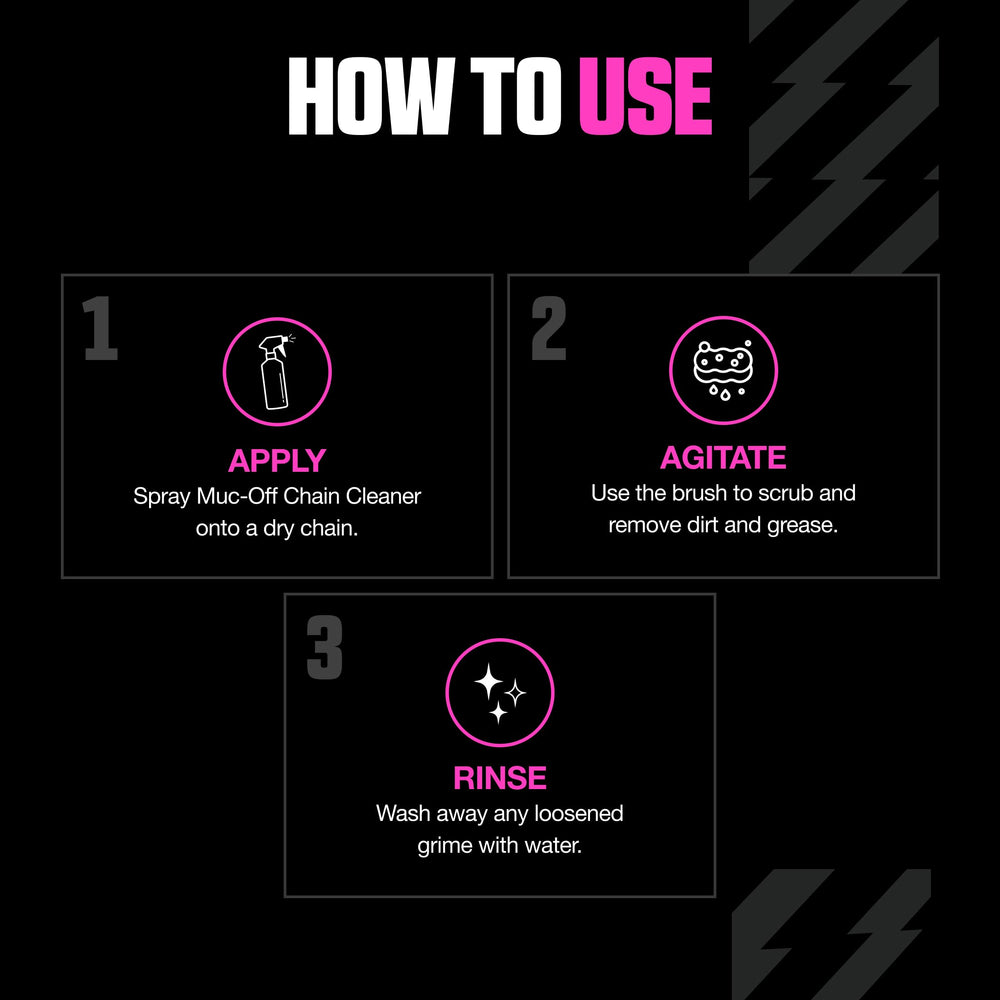 Muc-Off tool cleaning rear sprocket teeth to dislodge compacted dirt