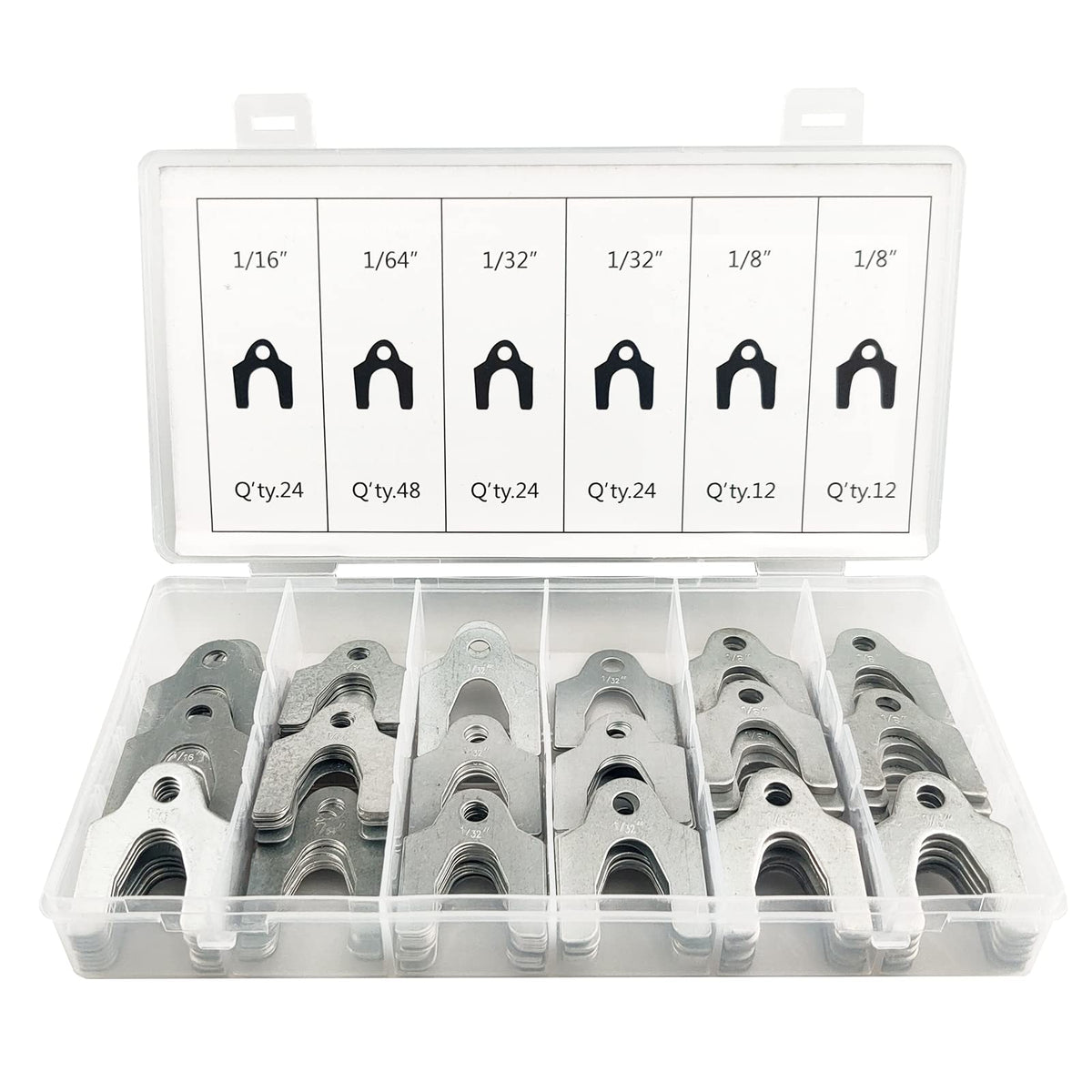 MUFFINMAN front packaging showing labeled shim sizes for quick selection