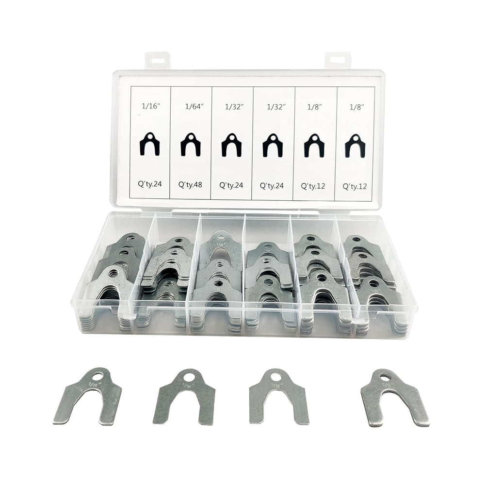 MUFFINMAN shims spread on bench displaying counts and clean surfaces