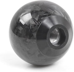 muge racing front view shift knob showing carbon sphere and glossy finish for premium look