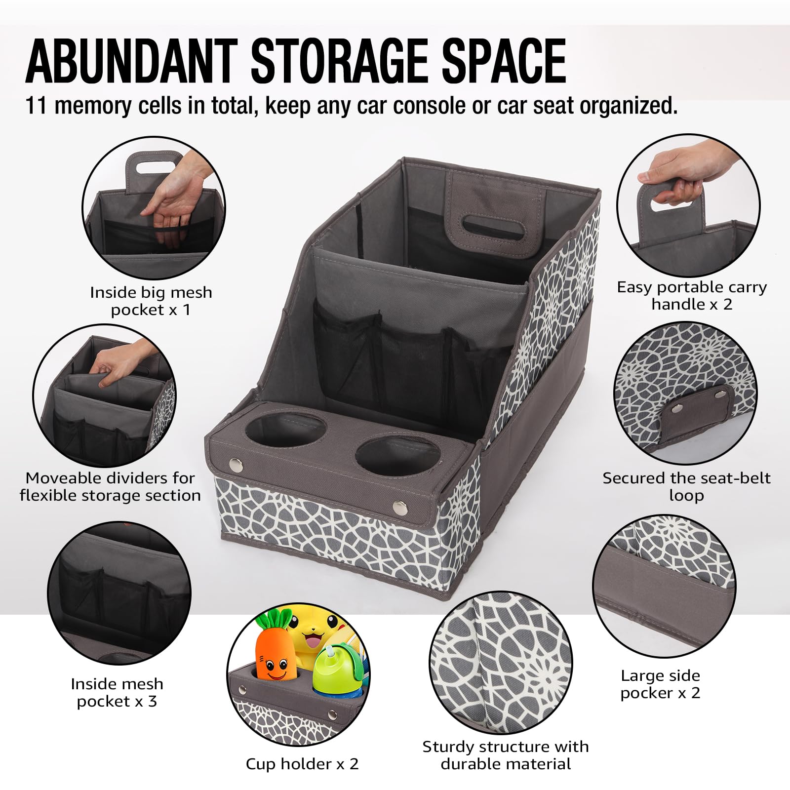 MULISOFT oversized side pocket holding items for easy-access benefit