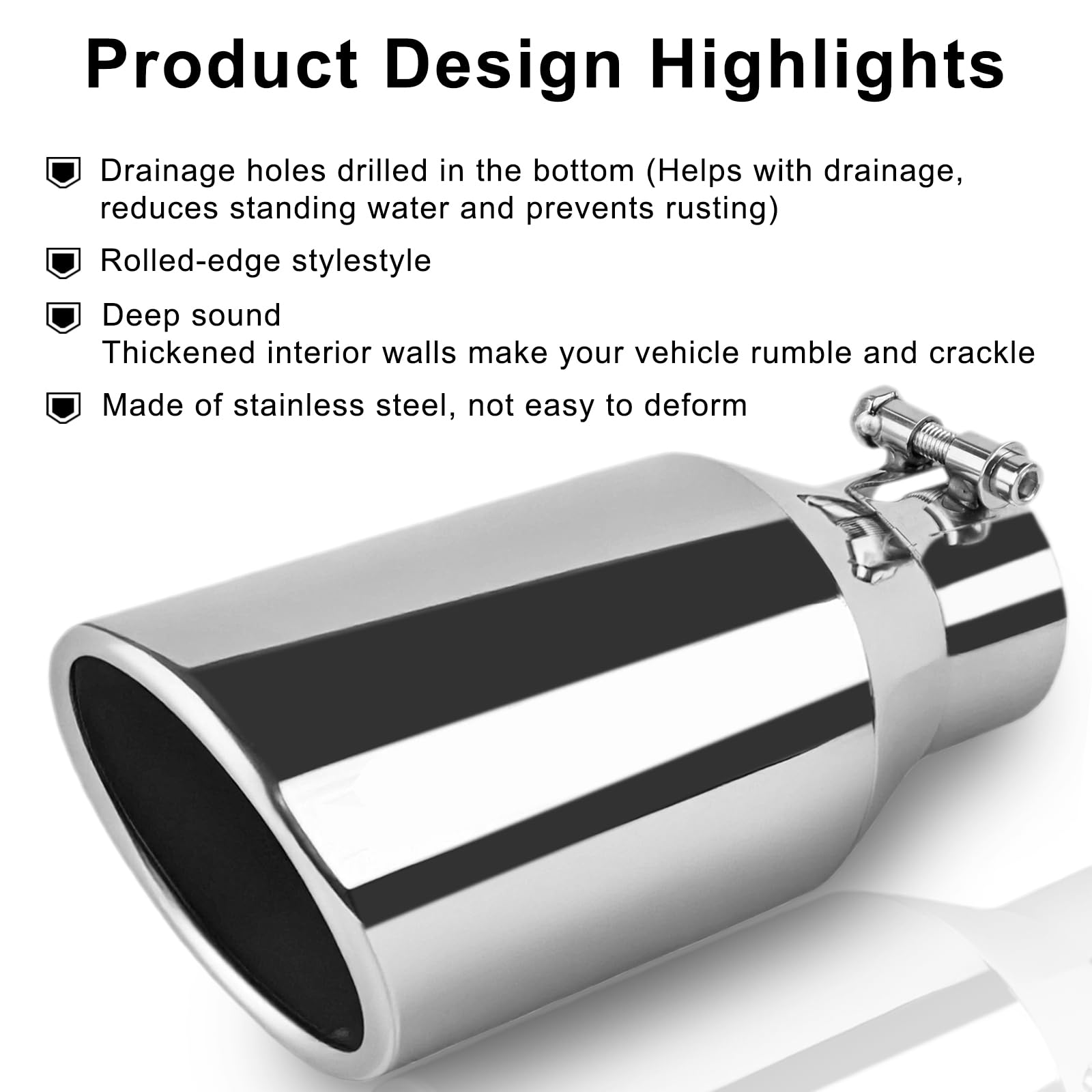 MuRealy underside drain holes preventing water buildup and rust