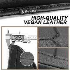 Muslogy installed driver-side view demonstrating ergonomic support