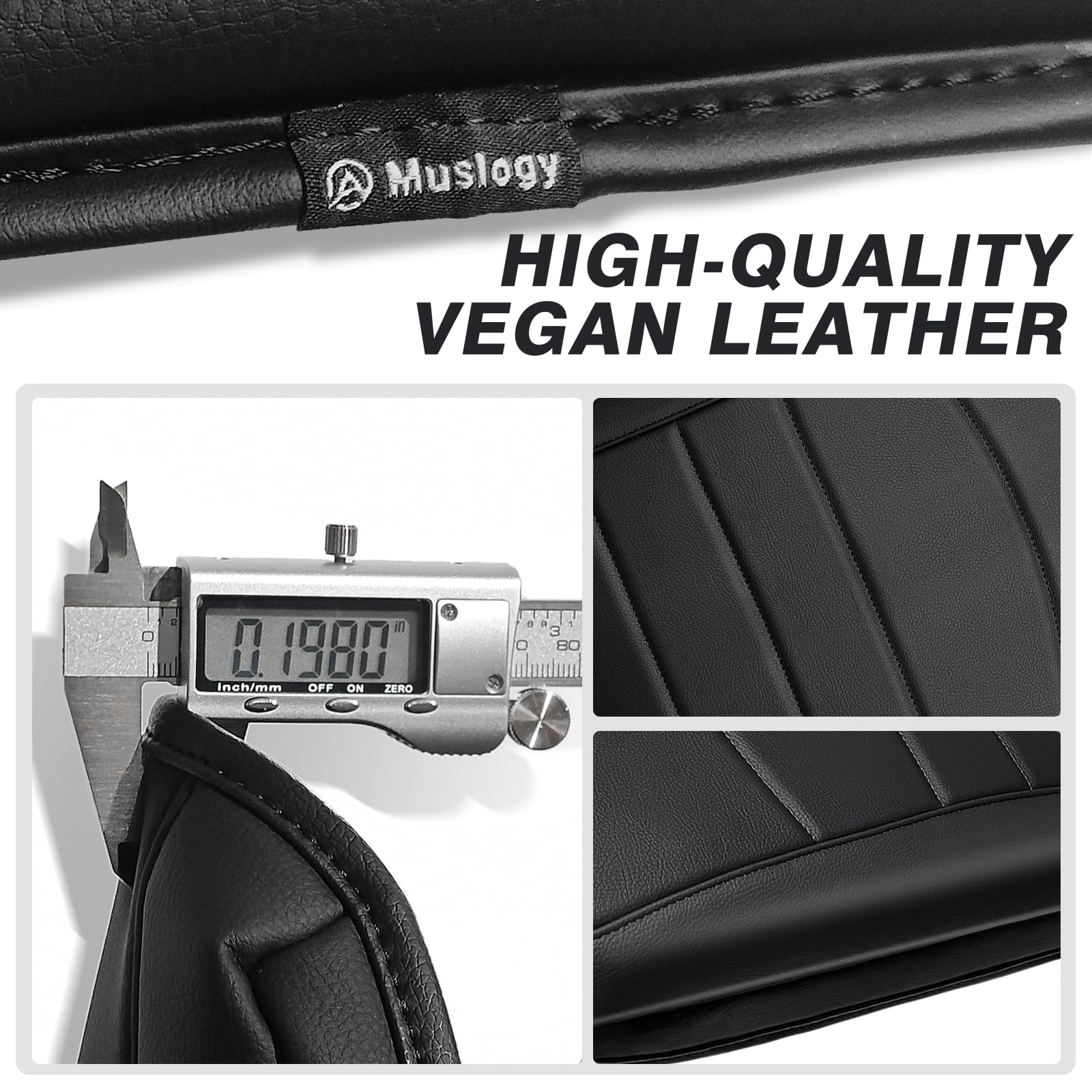 Muslogy elastic strap fastening detail demonstrating secure hold