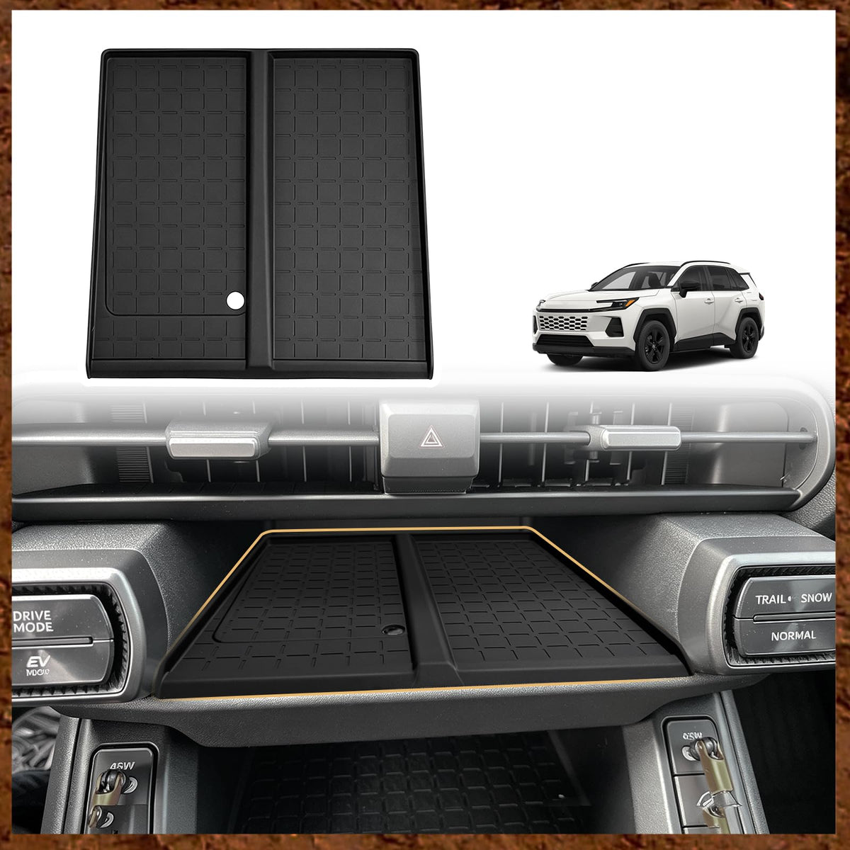 Muslogy front view of charging mat showing precise fit and protection