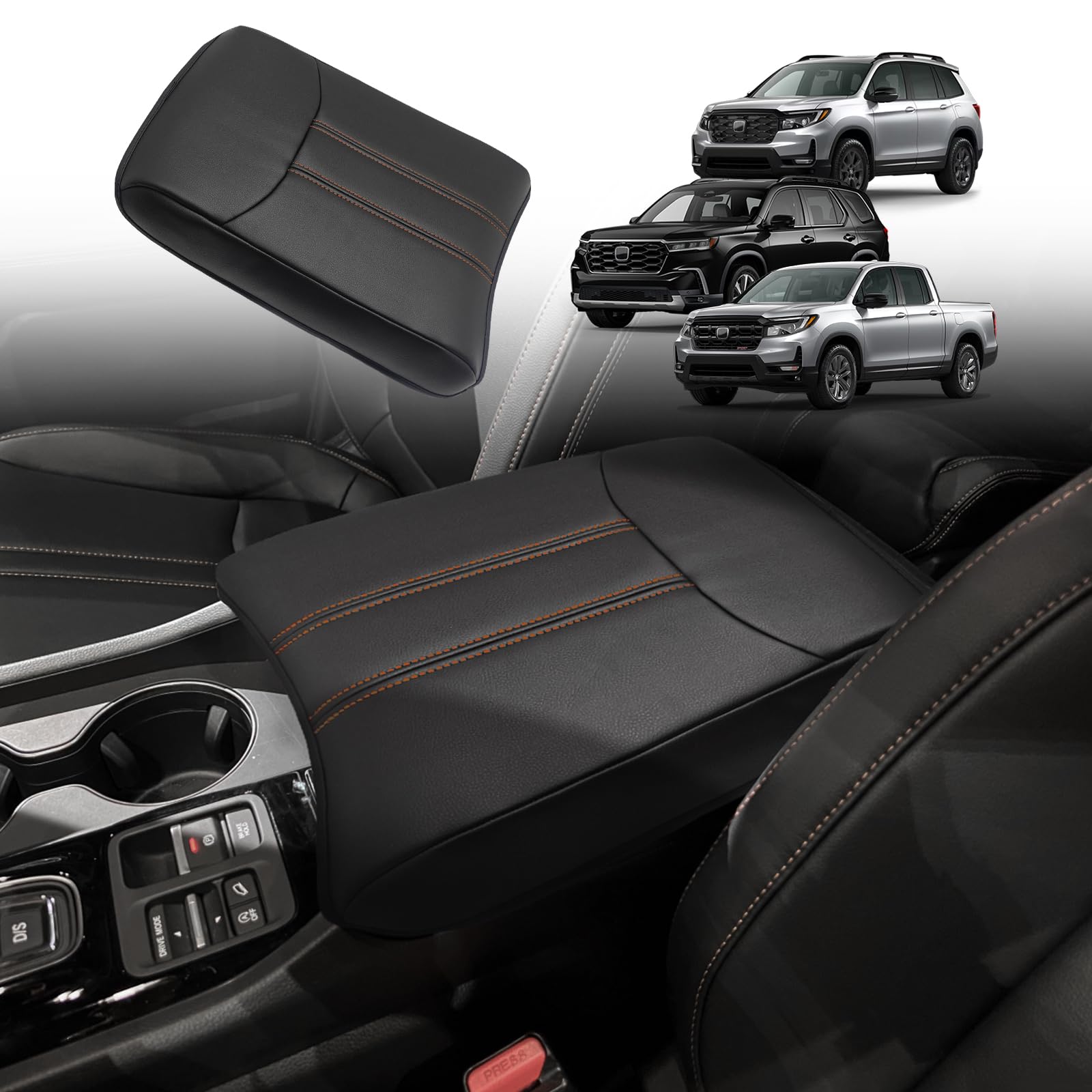 Muslogy front view armrest cover showing neat fit and protective surface