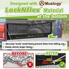 Muslogy heavy-duty carabiner detail showing reinforced strength