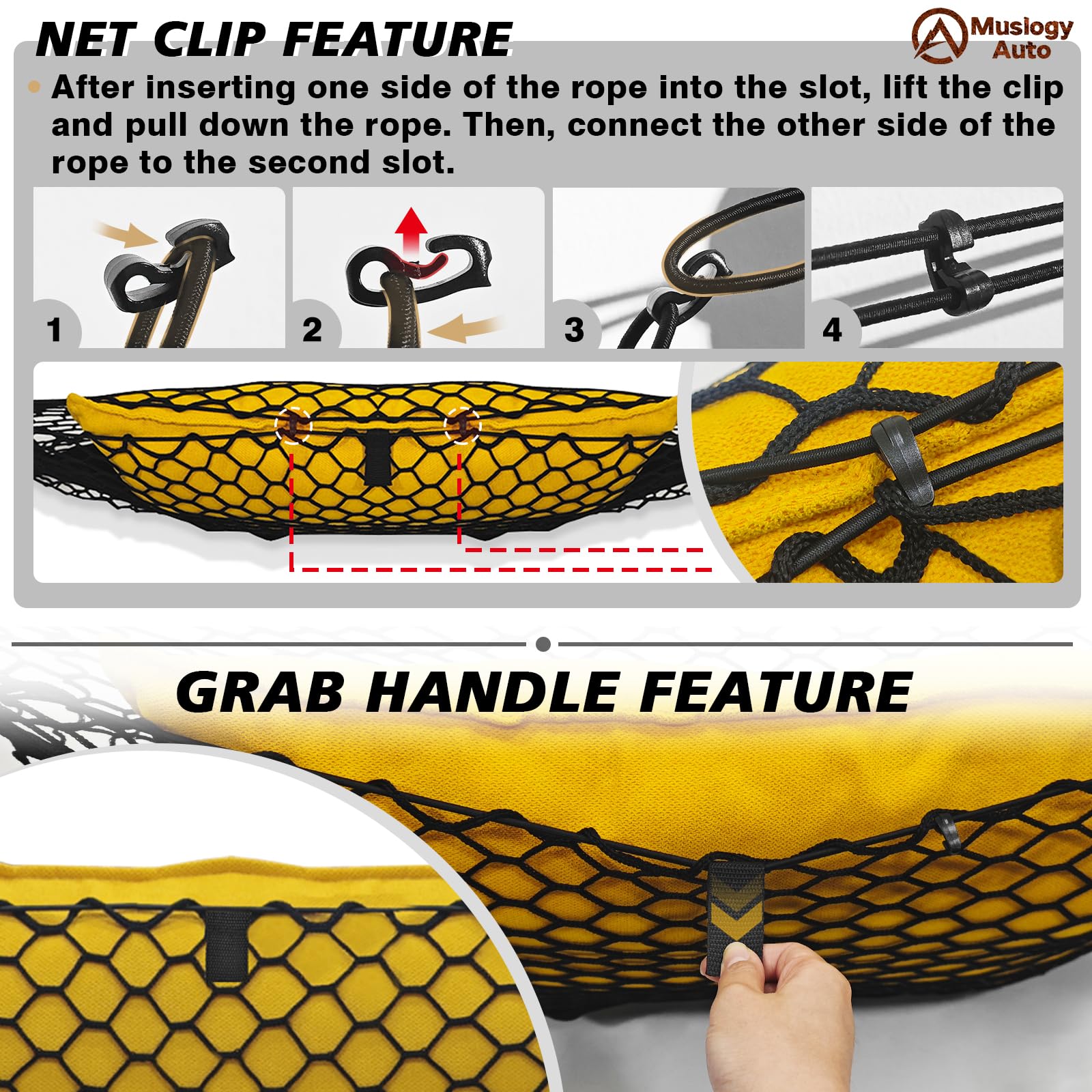 Muslogy included hooks and anchors displayed for easy, no-drill installation