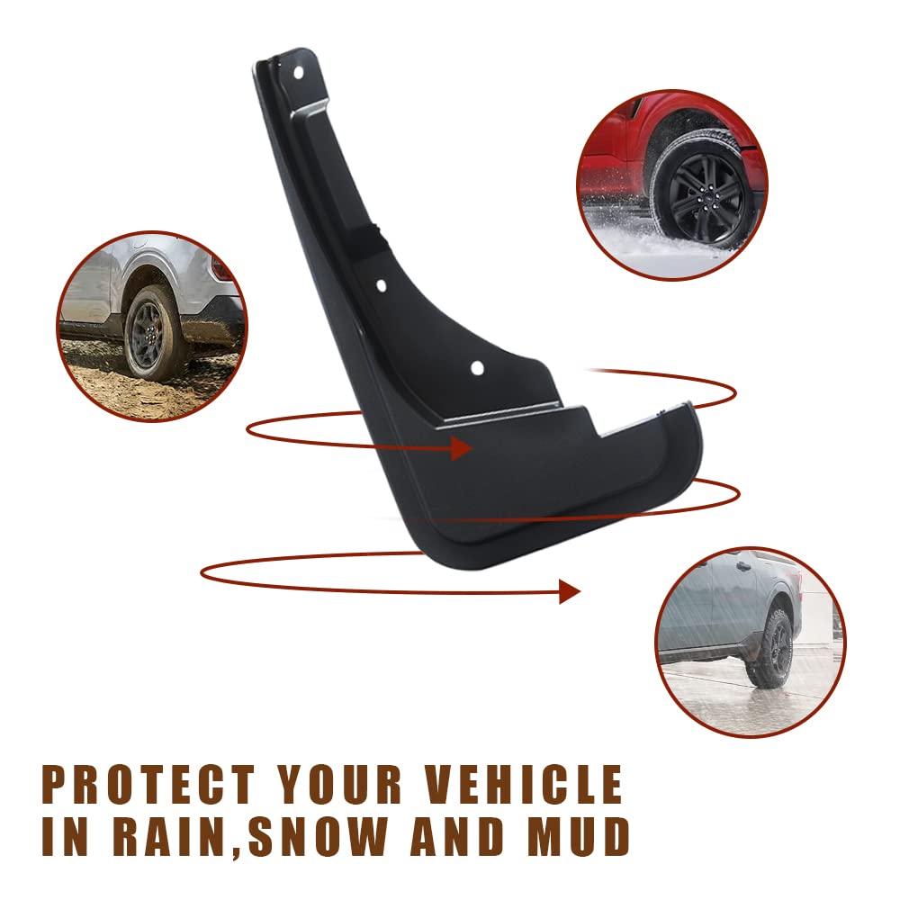 Muslogy mud flap installed in wheel well offering splash and debris protection