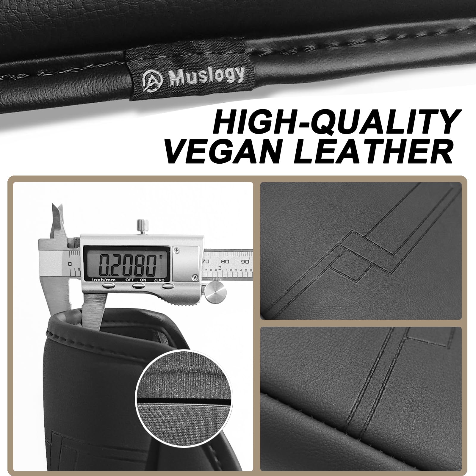 Muslogy side profile showing regular-thick cotton padding for added comfort