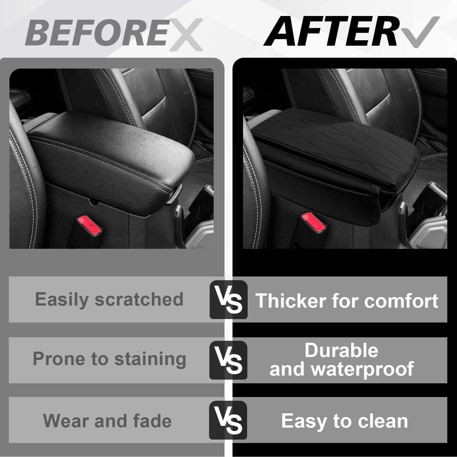 Muslogy wiped clean to show water-resistant vegan leather for easy maintenance