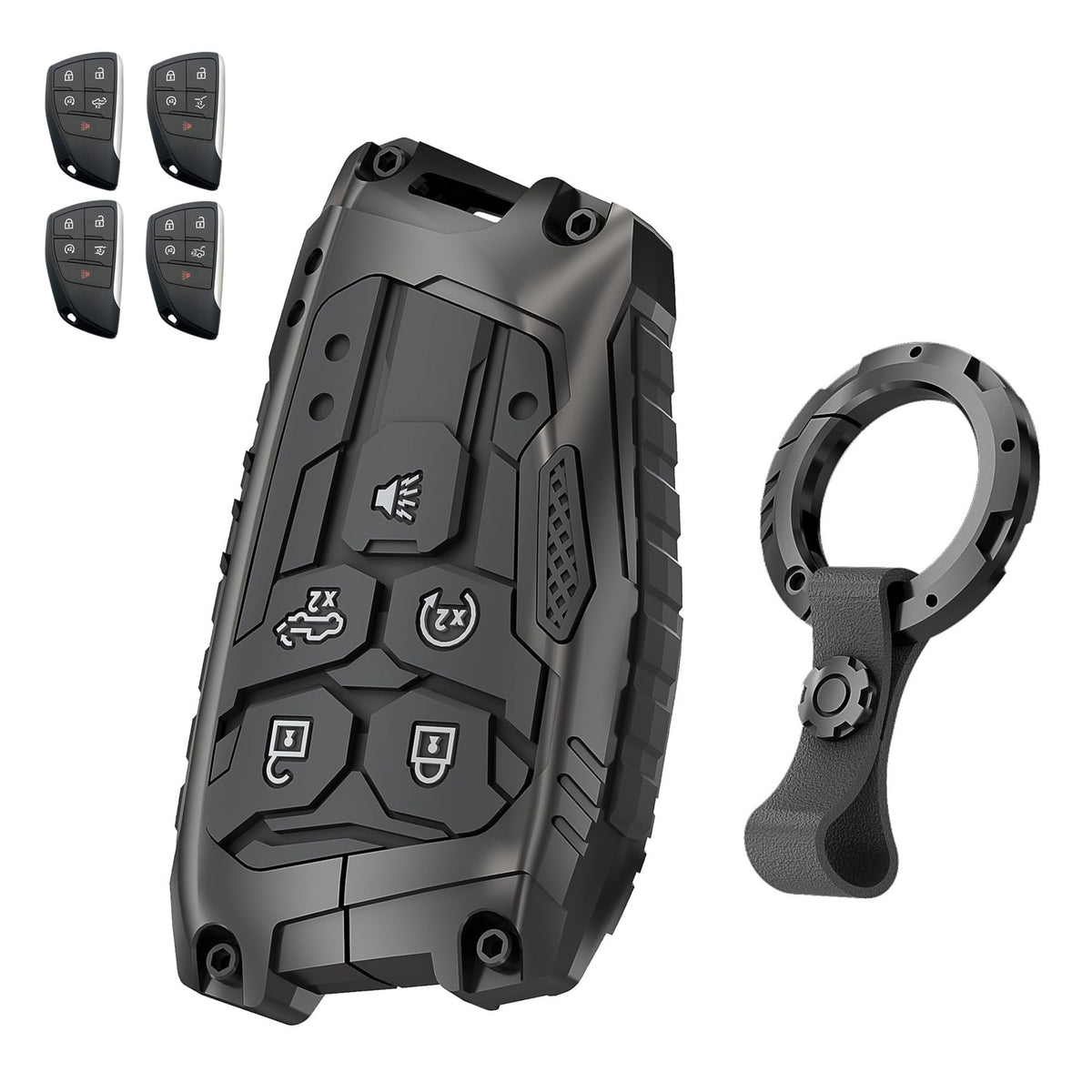Muxkenper front angled view zinc alloy cover protecting key and upgrading appearance