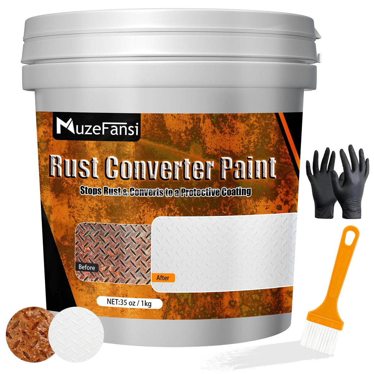 MuzeFansi front can white 35oz showing product label and benefits