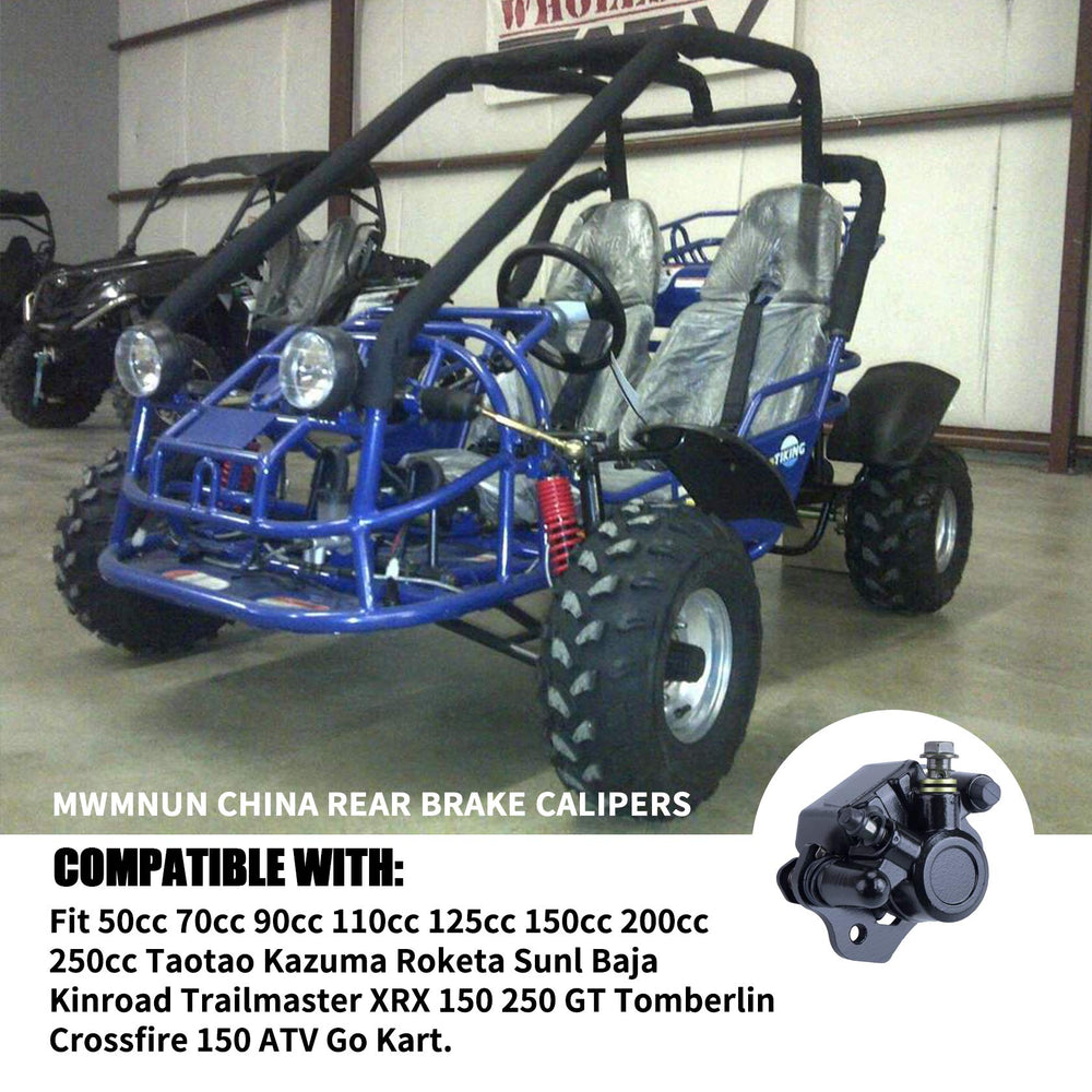 MWMNUN caliper installed on ATV rear wheel demonstrating ready-to-use fit