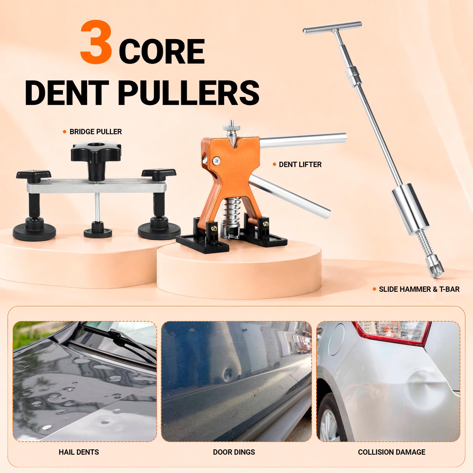 MyRainier dent lifter close-up showing textured grip for controlled pulls