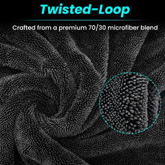 Mysticline towel cleaning mirror, streak-free glass and sharp visibility