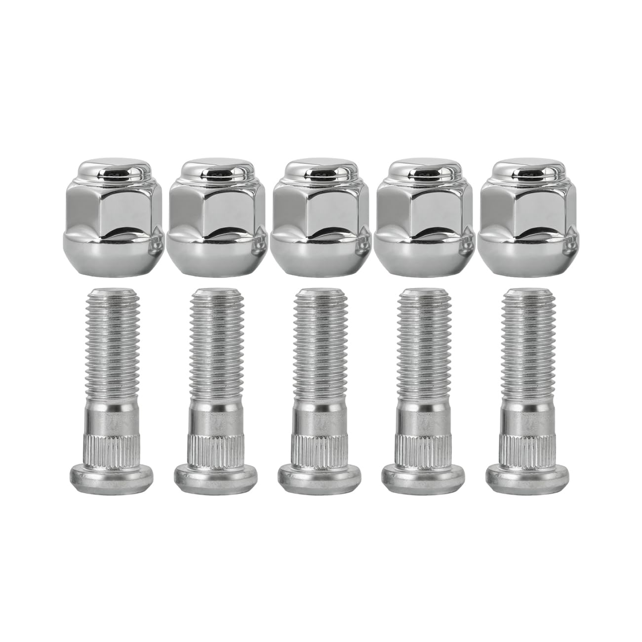 Mysttoo front view packaged kit showing all studs and nuts for easy identification and quick install
