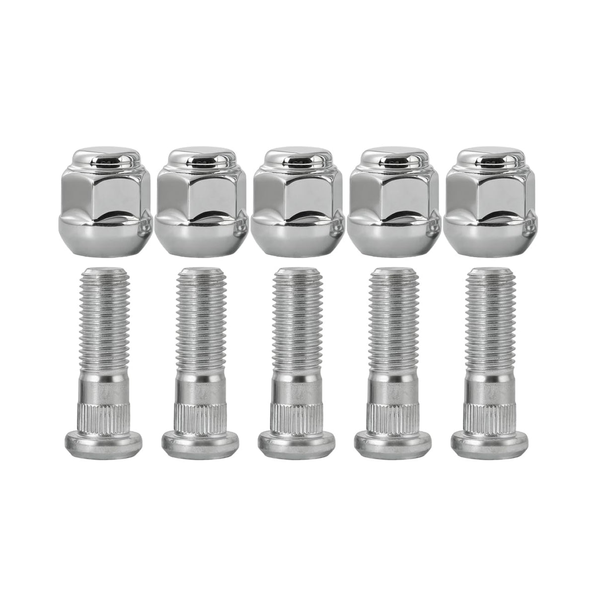 Mysttoo front view packaged kit showing all studs and nuts for easy identification and quick install